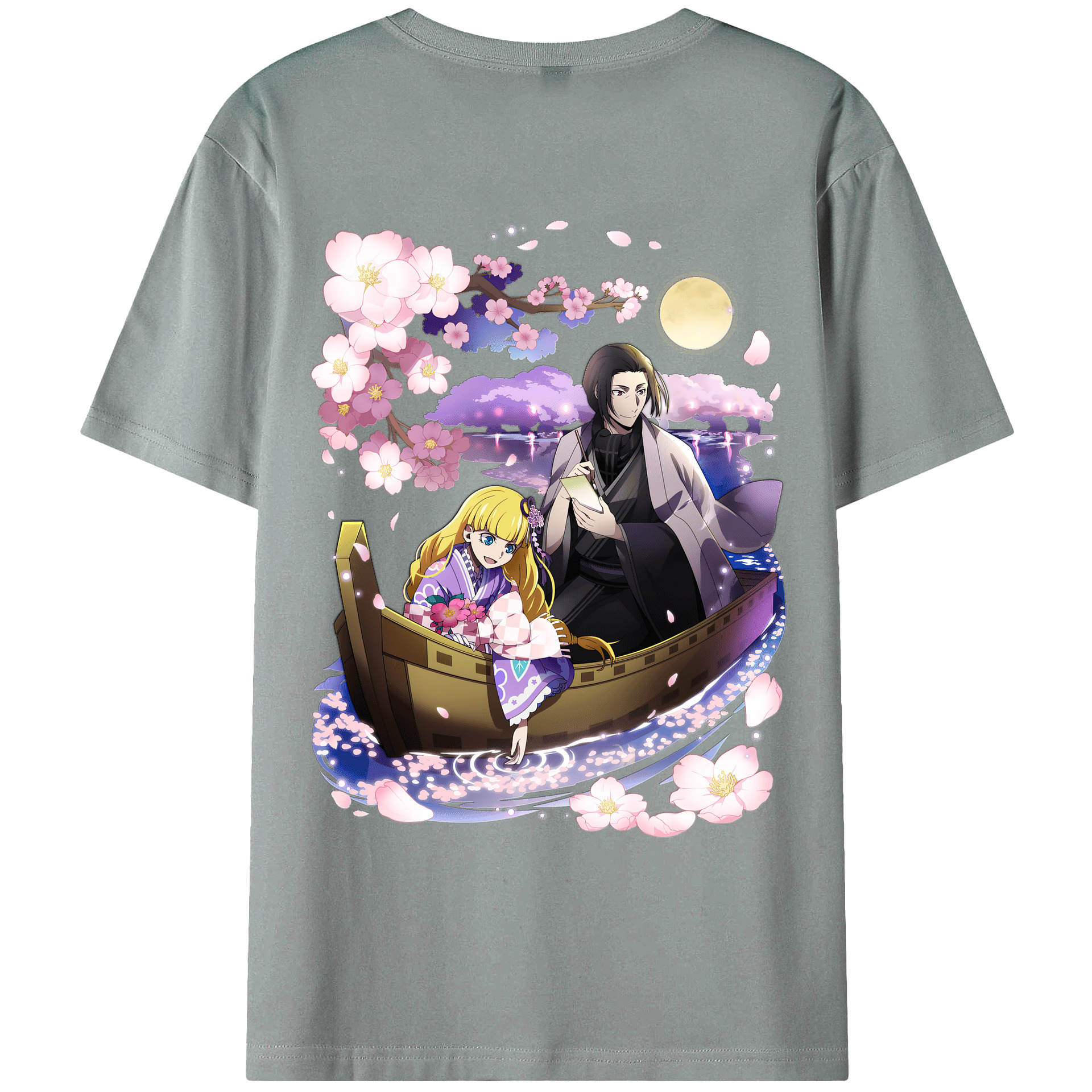 （画像用） 文豪ストレイドッグス Bungo Stray Dogs 綿100％ メンズ半袖Tシャツ（バックプリント） 通気性